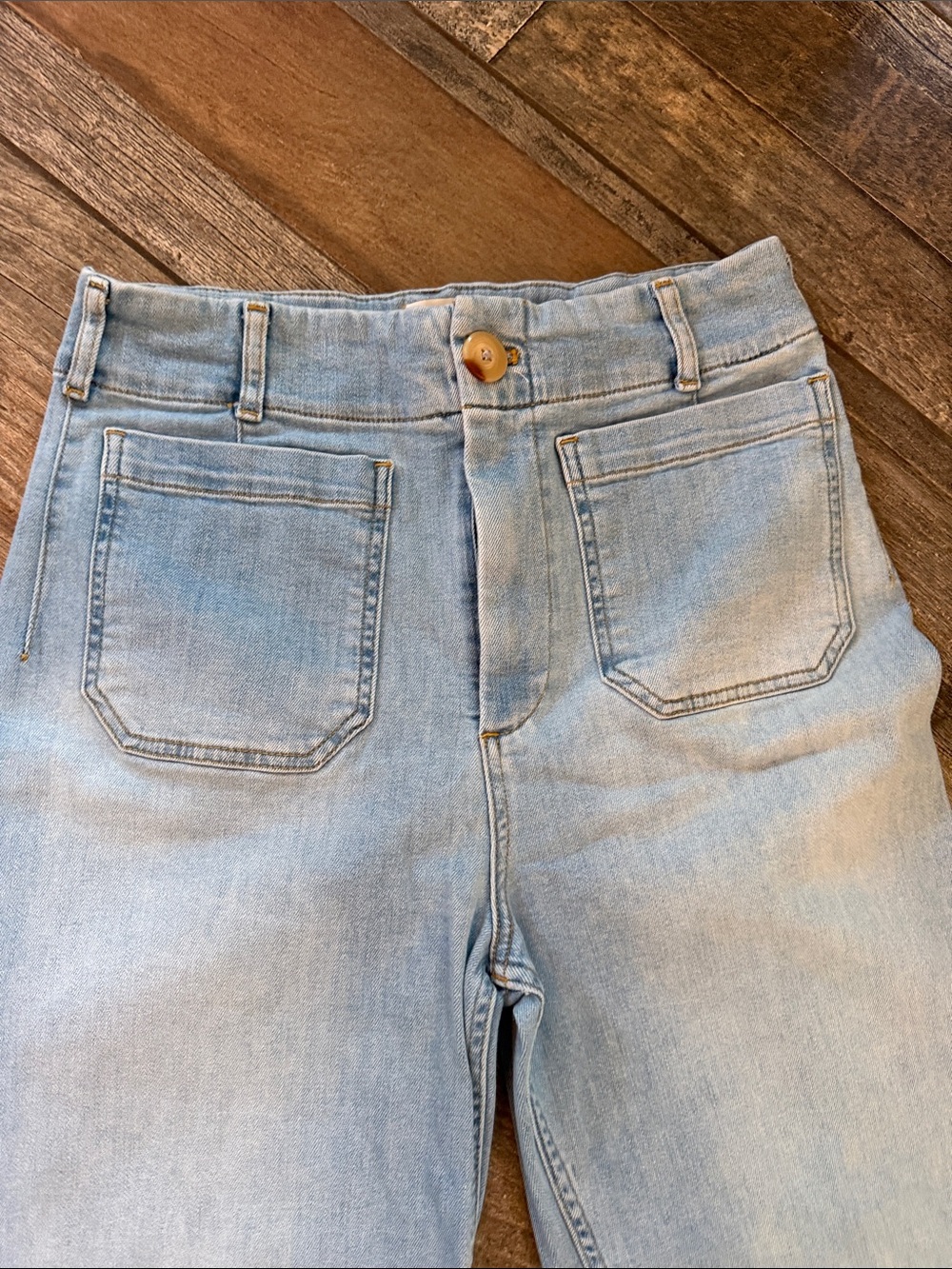 EUC Maeve Colette High-Rise Wide-
Leg Cropped Jeans color Korat Wash - Picture 6 of 10